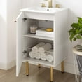 thumbnail image 2 of Sink Vanity Cabinet, White, Wood, Hotel Bedroom Bathroom, Modern Contemporary HB36408, 2 of 15