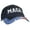 Blue, variant on Adult Embroidered MAGA Trump 5 Panel Dad Cap W/American Flag Bill - Black
