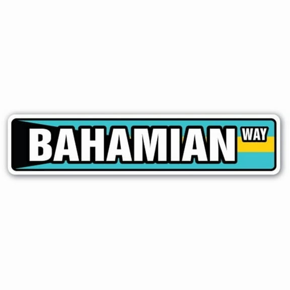 BAHAMIAN FLAG Street Sign bahamas national nation pride country gift