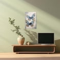 thumbnail image 3 of ZHONGYUTONG Butterfly Canvas Wall Art Blue Butterfly Pictures Wall Decor Abstract Painting for Living Room Decor Framed (12.00" x 18.00"), 3 of 5
