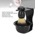 thumbnail image 3 of Pincel de Espuma de Barba, Estante de Cepillo Cepillo de Espuma de Barba Juego de Jabón para Hombres para Uso en El Hogar, 3 of 7