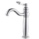 thumbnail image 2 of Lavabo de estilo europeo antiguo de cobre con agua caliente y fría, lavabo de encimera, lavabo de baño retro de un solo orificio, grifo giratorio, 2 of 5