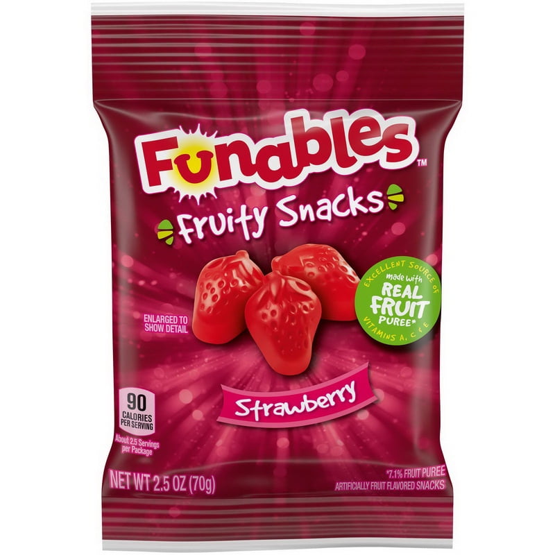 (Price/Case)Fruity Snacks Funables Strawberry, 2.5 Ounce, 48 per case