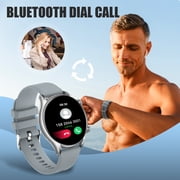 EIGIIS Smart Watch for Women Men with Call Receive/Dial 1.32 inch HD Full Touch Screen -Gray