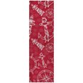 thumbnail image 2 of Addison Rugs Dream Shag Premium Machine Washable Transitional Nautical Red Runner Rug, 2'3" x 7'6", 2 of 8