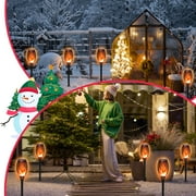 Flickering Flame Solar Lights Outdoor, 4 Pack Solar Torch Lights for Outside, Solar Garden Stake Lights LED Waterproof for Outdoor Decor Yard Patio Pathway Landscape Christma H-alloween