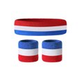 thumbnail image 1 of Awkward Styles Wrist Sweatbands Set of Wristband & Headband Perfect for Yoga Wristbands for Sports 80s Themed Wrist Sweatbands and Retro Headband Red White & Blue American Flag Headband and Wristbands, 1 of 3