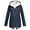 Bleu Marine, variante sur Avamo Manteau à Capuche pour Femmes Doublé en Sherpa, Parka à Fermeture Éclair, Imperméable, Coupe-Vent, Trench de Randonnée, Bleu Marine, M