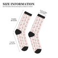 thumbnail image 3 of Bingfone Compression Socks for Women and Men Long Socks for Running Athletic Cycling Nurse- Floral Strawberr, 3 of 7