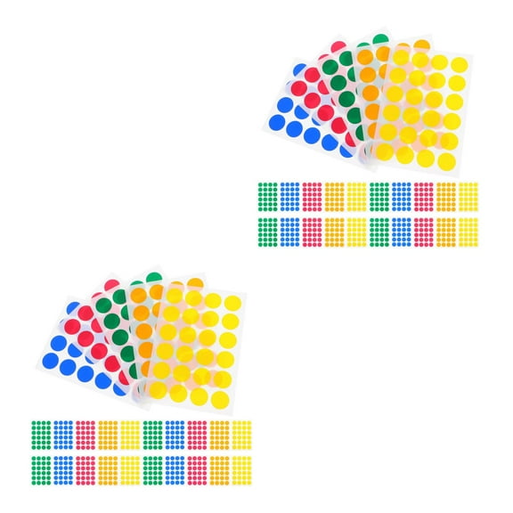 WORGEOUS 1440 pcs  Round Colored Stickers For Toddlers and Labeling Adhesive Dot Stickers for Scrapbooking Color Coding Labels For Paper Crafts