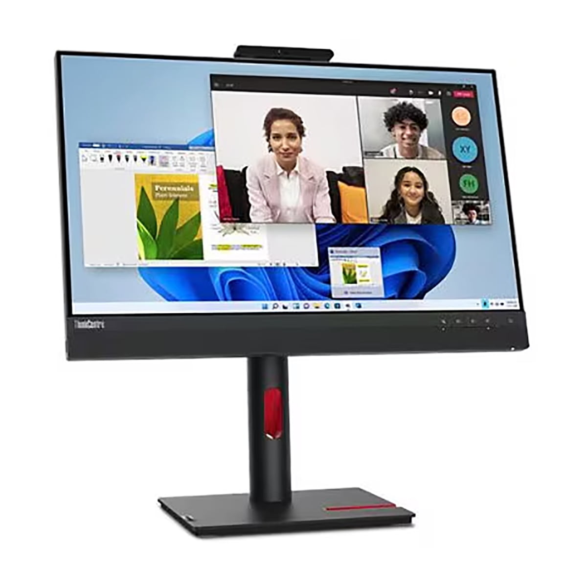 Lenovo ThinkCentre TIO24 Gen5 24" Class Webcam Full HD LED Monitor - 16:9 - Black (12nagar1uz)