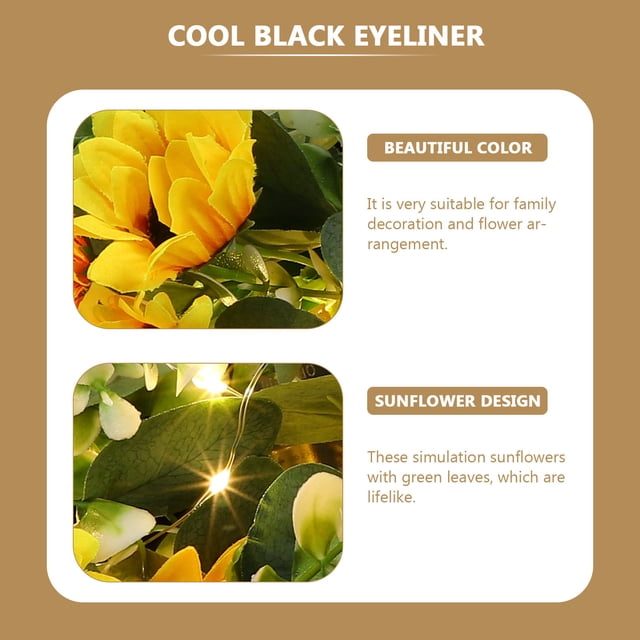 Milisten 1Ud Guirnalda Luminosa De Girasol Amarillo Artificial Para Y Fiesta