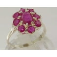 thumbnail image 2 of LBG British Made 14k White Gold Natural Ruby Womens Statement Ring - 33 size options - Size 8.75, 2 of 4