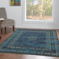 thumbnail image 2 of Linon Serape Goravan Power Loomed Polyester 2'x3' Rug in Blue, 2 of 4