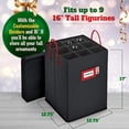 thumbnail image 4 of Nutcracker and Figurine Collectible Storage Box - Stores Up to 9-16-inch Tall Nutcrackers, Ornaments, and More - Holiday Decor Protective Organizer Container with Adjustable Dividers, 4 of 5