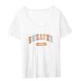 thumbnail image 3 of Camiseta de mujer con cuello redondo, ropa de verano a la moda, Tops informales simples de manga corta XL Yuyangstore Camiseta para mujer, 3 of 8