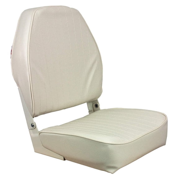 Asiento de autocar Springfield Marine 1040649 plegable con respaldo alto, blanco