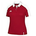 thumbnail image 2 of adidas Women's Climalite Modern Varsity Polo - Power Red/White - L, 2 of 3