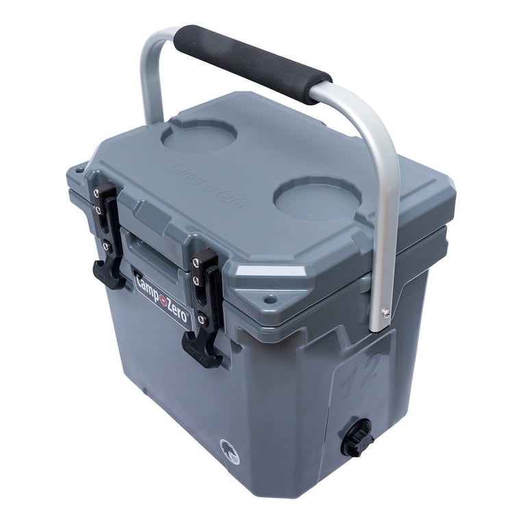 Camp-Zero 12L Premium Cooler, Grey, 12.6 Quart, Rotomolded, Bear