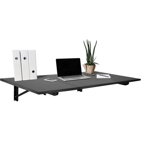 Mount-It! Heavy Duty Wall Mounted Drop Leaf Table, Folding Wall Mounted Desk, Drop Down Table 45x15x7, Floating Desk, Folding Laundry Table for Small Spaces, Home Office, Garage, Basement Kitchen