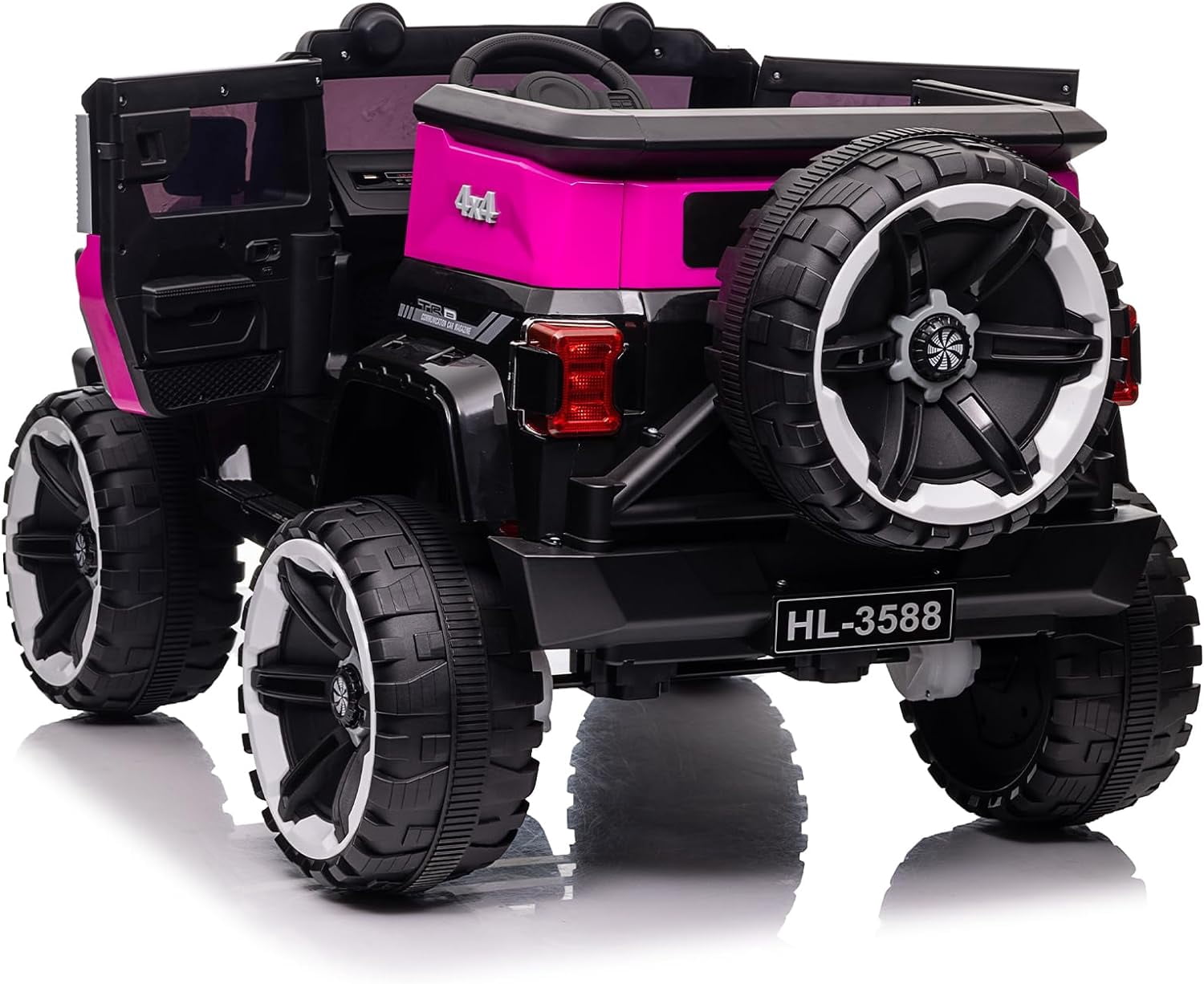 EastVita 12V Ride on Car FL-3588 Off-Road Vehicle Ride on Toy 25W*2 4 Wheeler Battery Powered Quad Toy Vehicle with Remote Control /MP3/ Suspension System /LED Lights/Off-Road Tires/etc