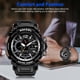 thumbnail image 4 of Relojes para hombre Cronógrafo Acero inoxidable Resistente al agua Fecha Reloj de cuarzo analógico Relojes de pulsera de negocios para hombres, 4 of 6