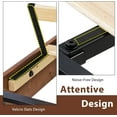thumbnail image 4 of VanAcc Queen Size Bed Frame, Solid Wood Platform with Wooden Headboard for Bedroom, Walnut, 4 of 8