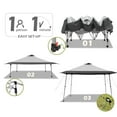 thumbnail image 5 of Abba Patio 13'x13' Pop up Canopy Tent Instant Shelter w/ Carry Bag & 4 Wheels, Spliced Grey, 5 of 9