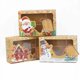 thumbnail image 1 of Cajas de Regalo de galletas de Navidad de 3 piezas, Cajas de Regalo de panadería, caja de papel Kraft de nuevo estilo europeo con etiqueta, caja de dulces de Navidad grande, 1 of 3