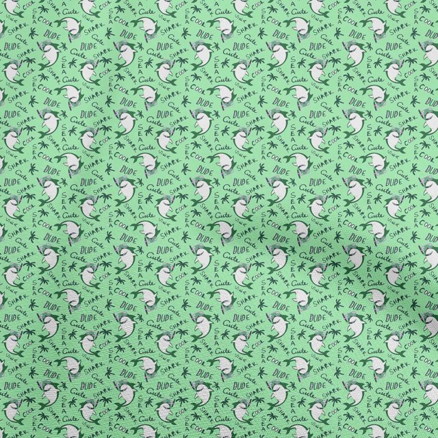 oneOone Viscose Chiffon Light Green Fabric Beach Sewing Material Print Fabric By The Yard 42 Inch Wide