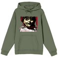 thumbnail image 4 of Annabelle Found You Face Art Long Sleeve Olive Green Men's Hooded Sweatshirt-Medium, 4 of 5