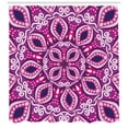 thumbnail image 3 of Ambesonne Floral Shower Curtain, Lace Trippy Flowers Leaf, 69"Wx84"L, Magenta Pink Plum, 3 of 3