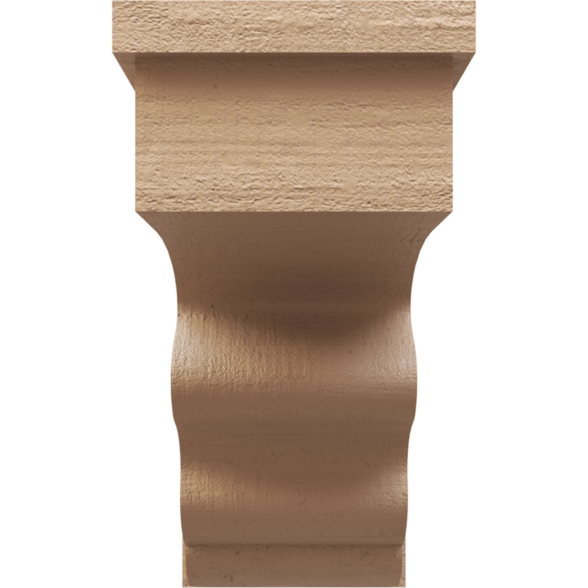 9"W x 27"D x 18"H Classic Highland Rough Cedar Woodgrain TimberThane Corbel, Primed Tan