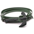 thumbnail image 1 of Nuevas pulseras de moda con hacha negra para hombre, cadena de cuero doble, paracor, 2, 1 of 5