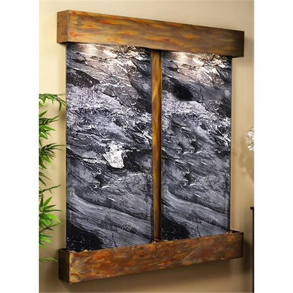 Adagio CFS1007 Cottonwood Falls - Black Spider Marble Wall Fountain