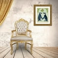 thumbnail image 3 of Fab Funky 20x24 Gold Ornate Wood Framed with Double Matting Museum Art Print Titled - Penguins And Mistletoe, 3 of 4