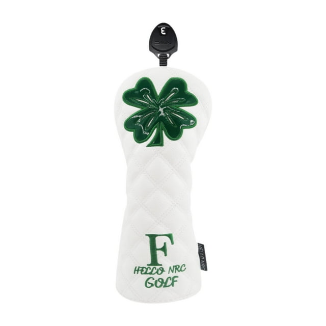 Siruishop Housse de Tête de Golf Anti-Rayures Protection de Queue de Golf Housse de Club de Golf Entraînement Bois Blanc