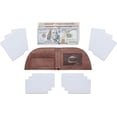 thumbnail image 3 of Front Pocket Wallet by Rogue Industries - Genuine American Bison Leather with RFID Block, Holds 6 Cards, Cash Slot - Brown, 3 of 5