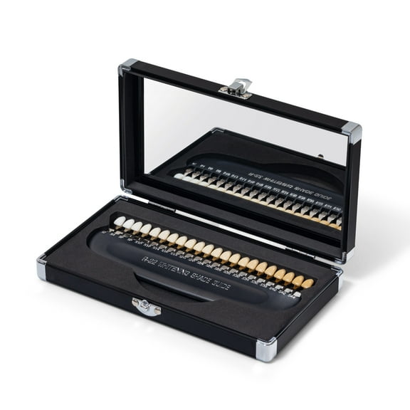 Dental Shade Guide Professional 3D R-222 Tooth Whitening Shade Chart with 22 Colors Teeth Shade Guide with Mirror