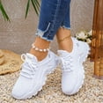 thumbnail image 6 of Domzle Walking Shoes for Women Nursing Slip Work Sock Sneakers Platform Comfortable Weight Light White 36, 6 of 6