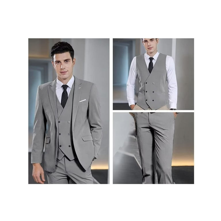 Men's Suit Slim Fit 3 Piece Suit Double Breasted Suit One Men's Suit Slim Fit 3 Piece Suit Double Breasted Suit One