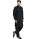 SKAVIJ Hommes Kurta Pyjama Mis Pathani Style Indien Robe Décontractée Black XL – image 4 sur 6