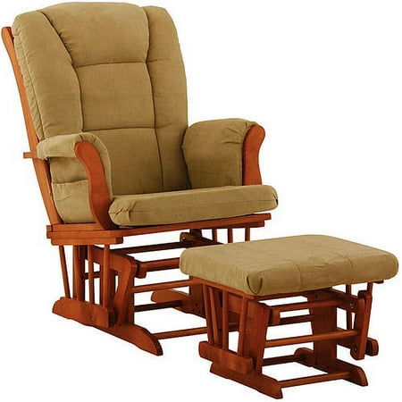 Storkcraft Tuscany Glider and Ottoman, Oak and Sage