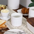 thumbnail image 6 of Ceramic Butter Crock with Lid - Embossed -Style Butter Keeper for Countertop, Water-Seal Design Keeps Butter  & Spreadable |  Kitchen & Housewarming  (Woven ), 6 of 6