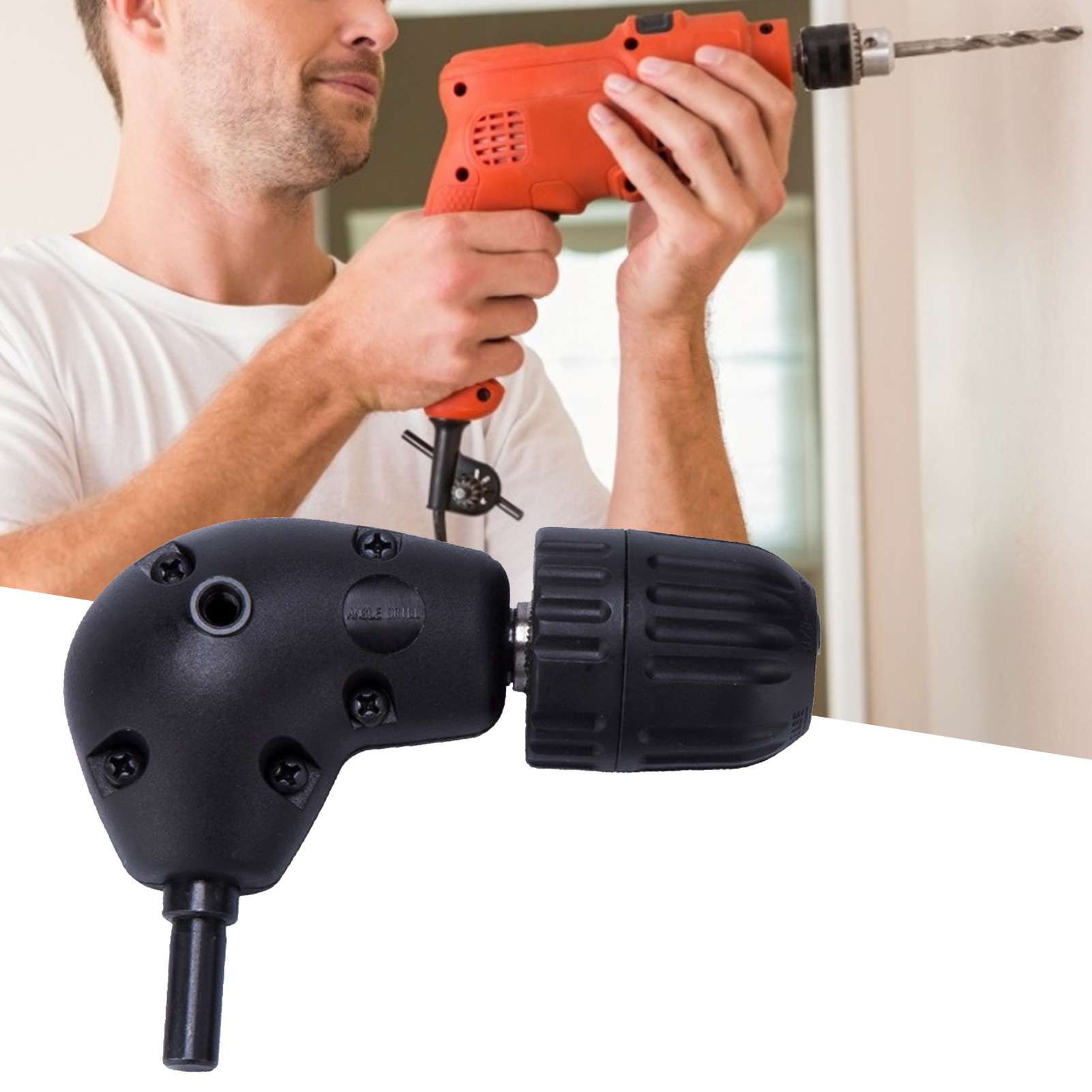 Mybeauty Right Angle Drill Detachable High Sensitivity Plastic 90 Degree Electric Drill for Work, Size: Small, Other