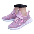 thumbnail image 3 of Xijirk Girls Flying Woven Sports Shoes Campus Leisure Light Soft Soled Shoes,Size 2, 3 of 9