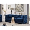 thumbnail image 1 of Chic Home Kristofel Velvet Upholstered Sofa, Navy, 1 of 1