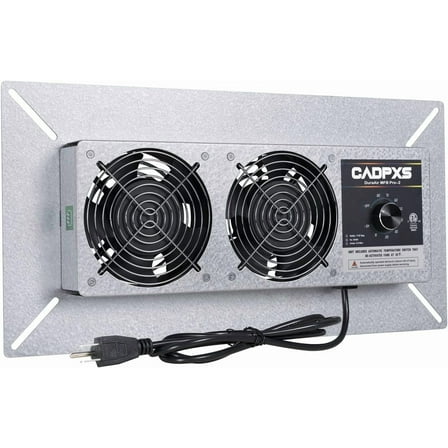 CADPXS Crawlspace Ventilation Fan 220 CFM Air Out, Crawlspace Fan Vent with Humidistat, Dehumidistat & Freeze Protection Thermostat, for Crawl Spaces Basement Garage Attic