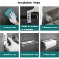 thumbnail image 5 of Paper Towel Holder Support for Kitchen Paper Holder Stainless Steel Paper Towel Dispenser Unroller Paper Towel Holder Wall-Mounted Kitchen Roll Holder,, 5 of 5