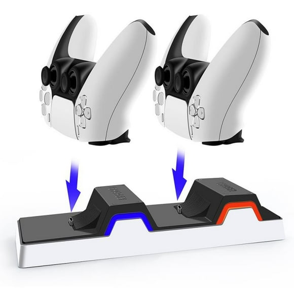 TopLLC For PS5 Game Controller Charging Base With LED Indicator Light Double Charge on Clearance